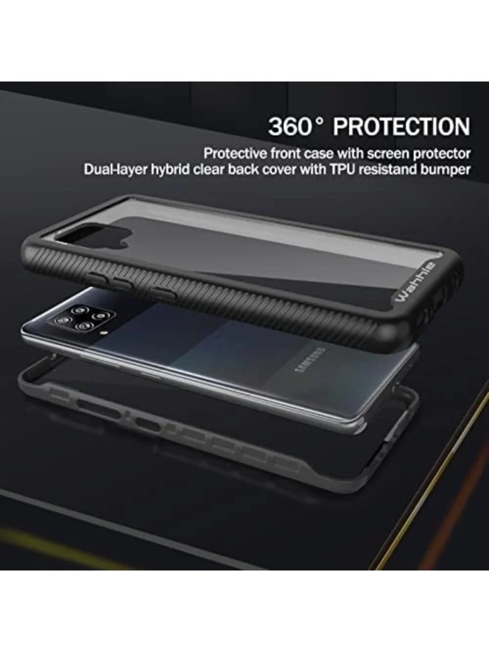 Shockproof Slim Fit Case with Built-in Screen Protector for Samsung Galaxy A42